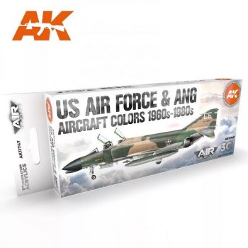 AK Interactive US Air Force & ANG Aircraft 1960s-1980s SET 3G 8x17ml AK11747 